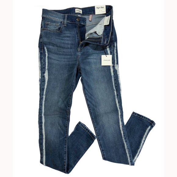 Sneak Peek Denim - SNEAK PEEK Womens Jeans Side Striped High Rise Skinny Blue Size 5/W27